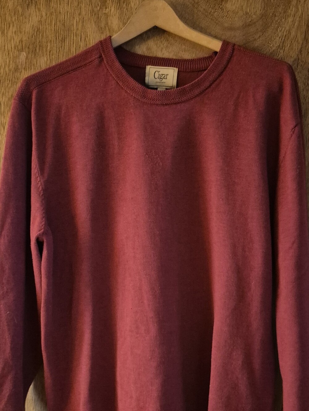 Cigar Couture Crewneck Sweatshirt in Wine Red